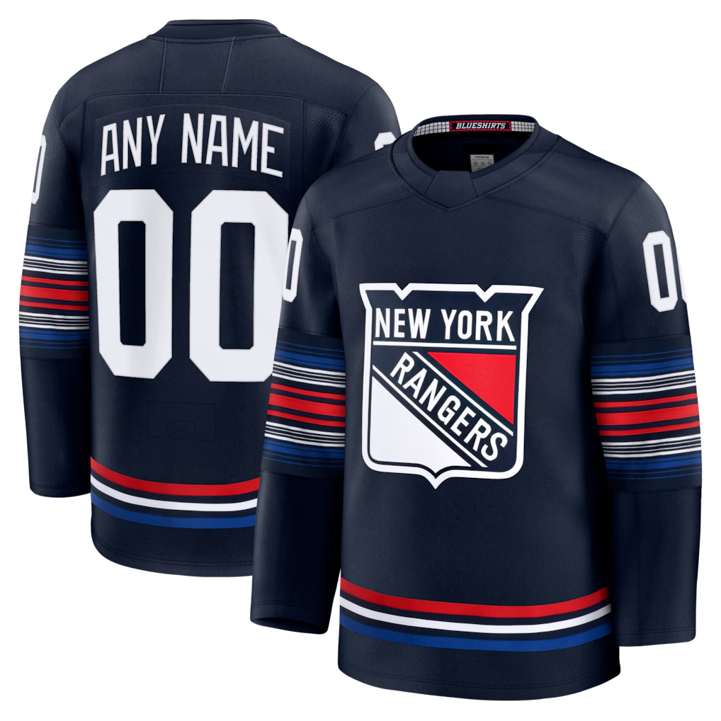 Moorv Custom NY.Rangers Navy Alternate Premium Jerseys