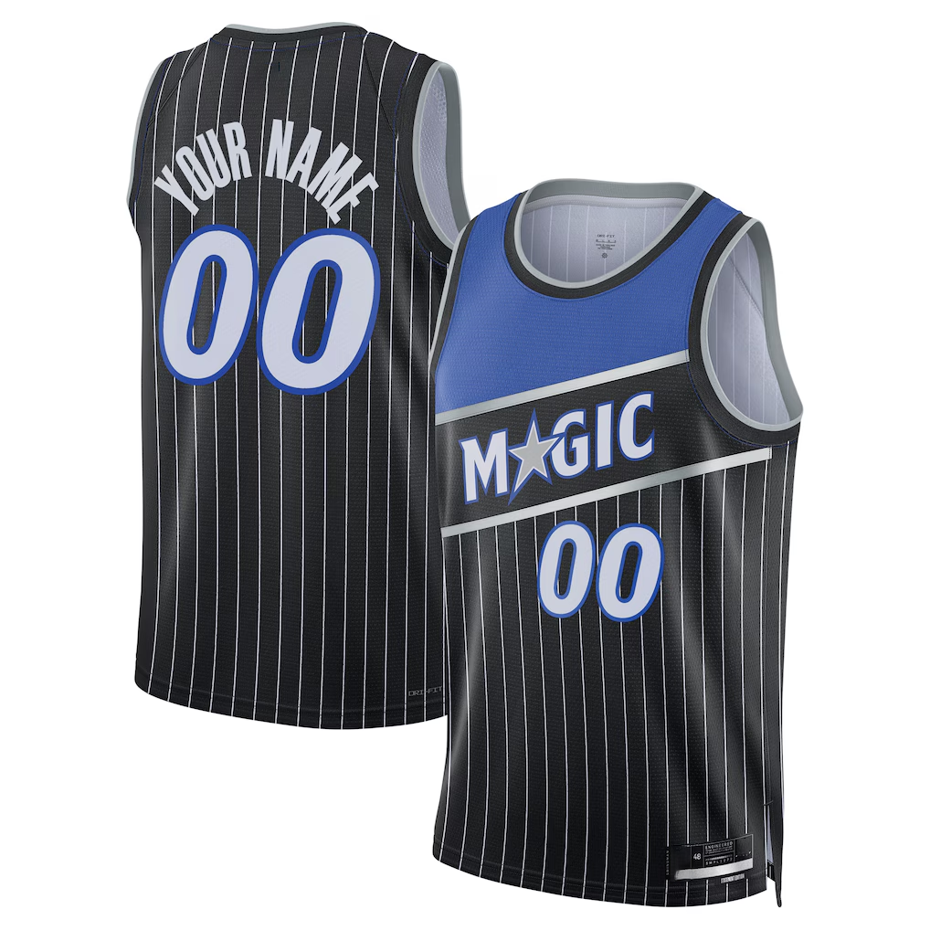 Moorv Custom O.Magic Black Swingman Jerseys - Statement Edition