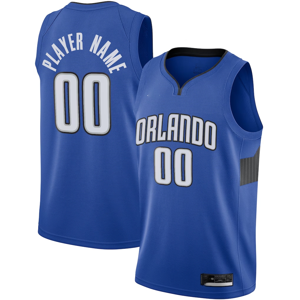 Moorv Custom O.Magic Blue Swingman Jerseys - Statement Edition