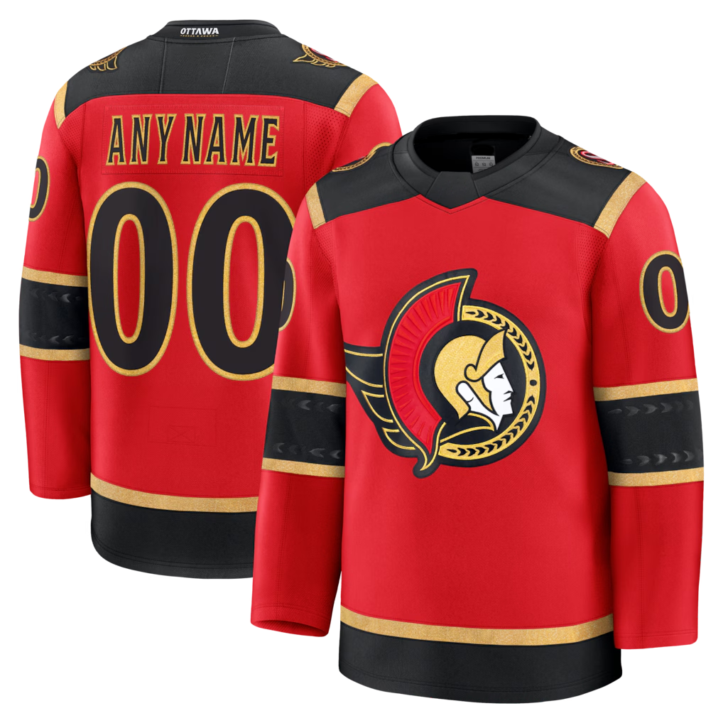 Moorv Custom O.Senators Red Alternate Premium Jerseys
