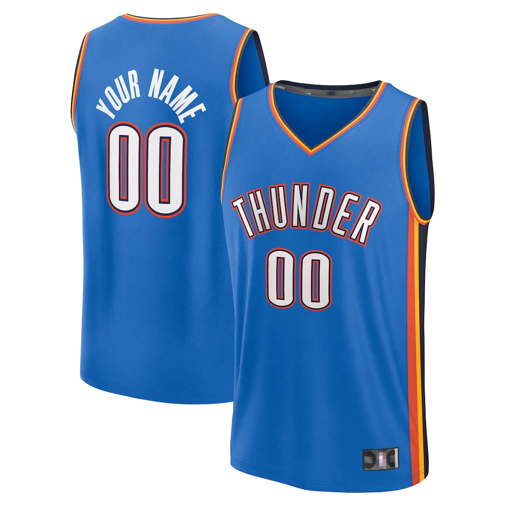 Moorv Custom OC.Thunder Blue Fast Break Stitched Jerseys - Icon Edition