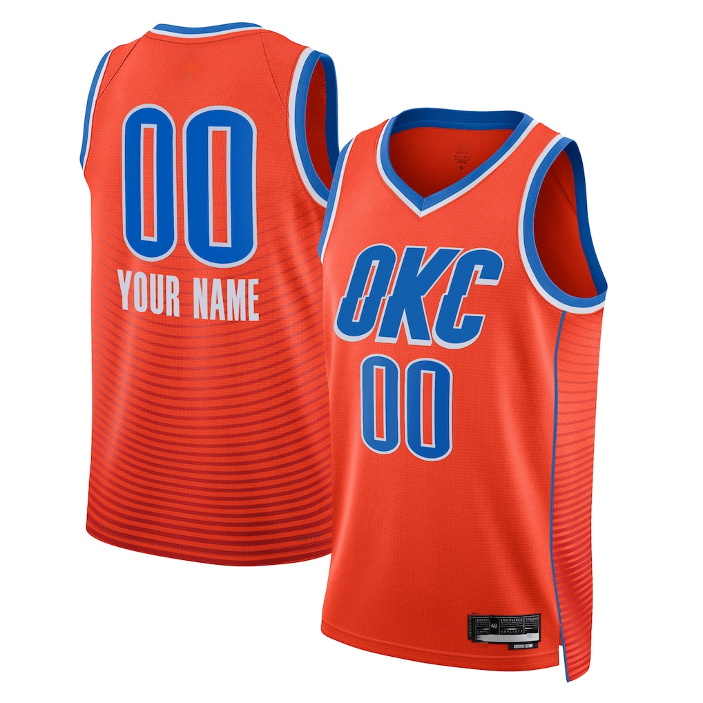 Moorv Custom OC.Thunder Jordan Brand Orange 202223 Swingman Stitched Jerseys - Statement Edition