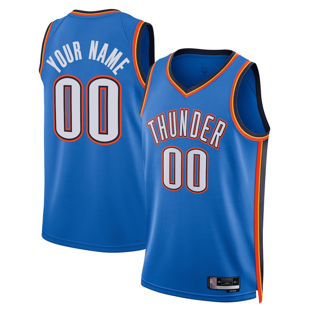 Moorv Custom OC.Thunder Blue Fast Break Stitched Jerseys- Statement Edition