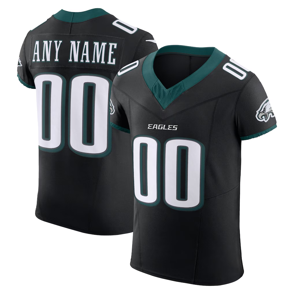 Moorv Custom P.Eagles Black Alternate Vapor F.U.S.E. Elite Stitched Jerseys