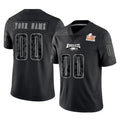 Moorv Custom P.Eagles Black Fashion Super Bowl LIX Home Game Any Name & Numbers Stitched Jerseys