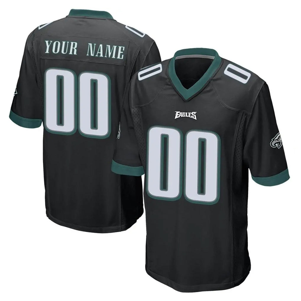 Moorv Custom P.Eagles Black Home Game Any Name & Numbers Stitched Jerseys