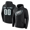 Moorv Custom P.Eagles Black LOGO Pullover Hoodies Home Game Any Name & Numbers Stitched Jerseys