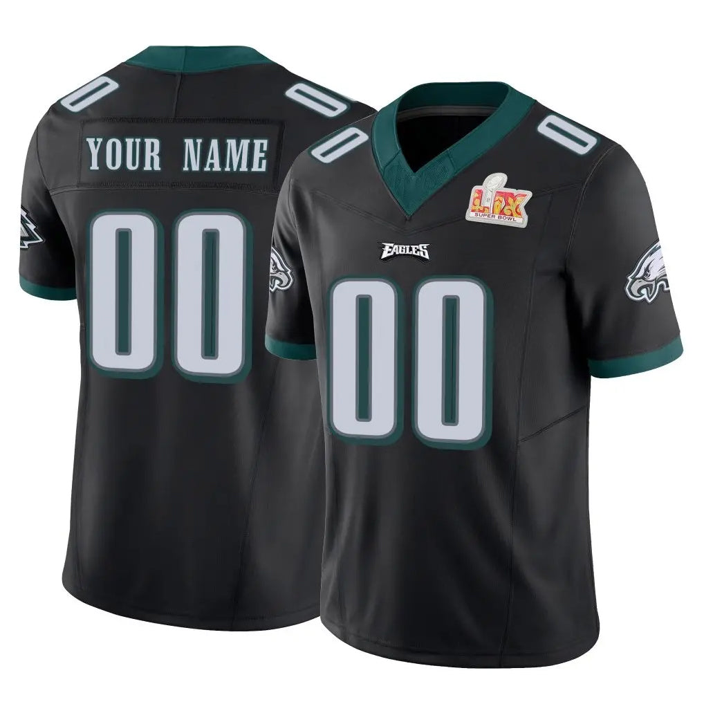 Moorv Custom P.Eagles Black Limited Vapor F.U.S.E. Super Bowl LIX Home Game Any Name & Numbers Stitched Jerseys