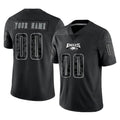 Moorv Custom P.Eagles Black Reflective Limited Home Game Any Name & Numbers Stitched Jerseys