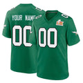 Moorv Custom P.Eagles Green Kelly Alternate Super Bowl LIX Home Game Any Name & Numbers Stitched Jerseys