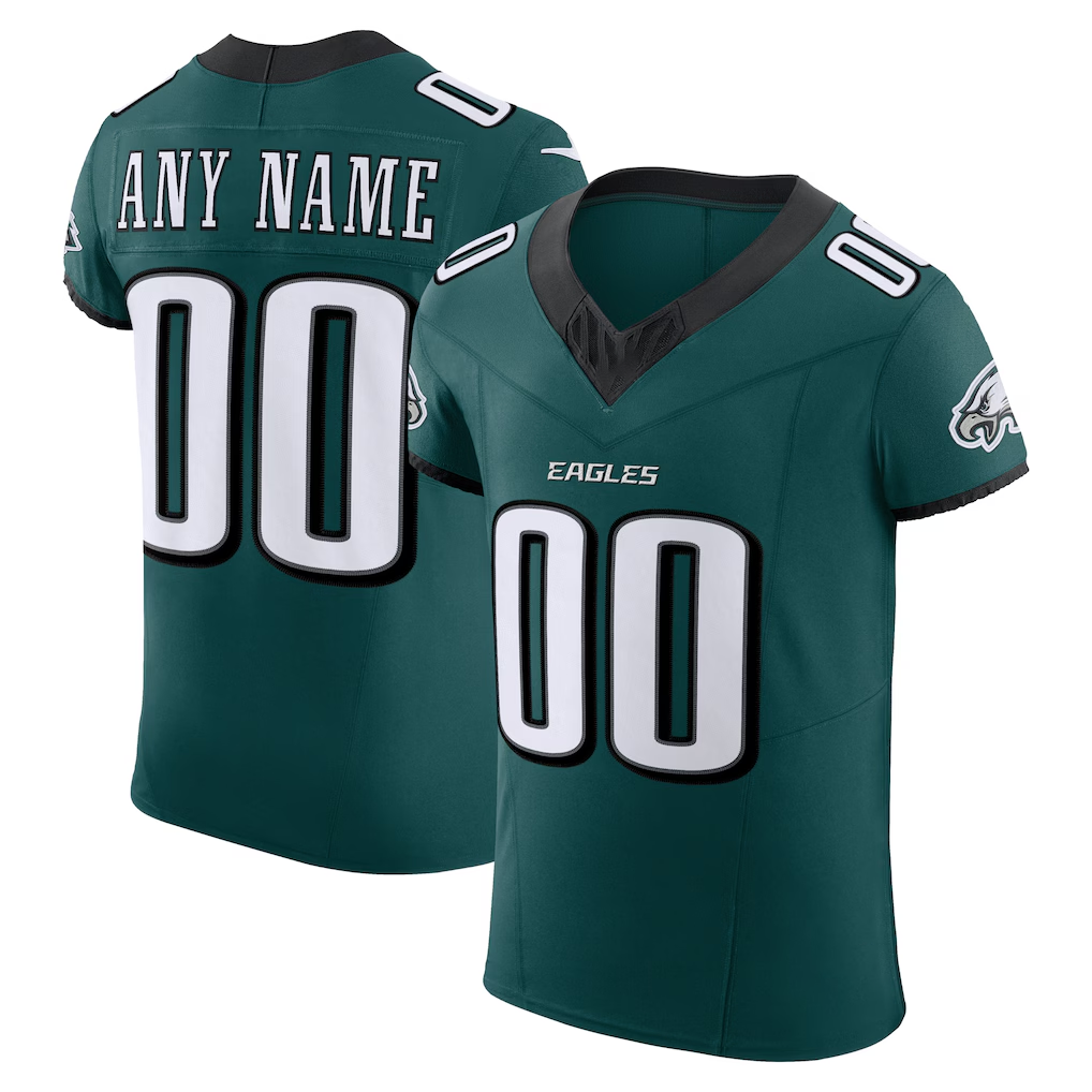 Moorv Custom P.Eagles Midnight Green Team Vapor F.U.S.E. Elite Stitched Jerseys
