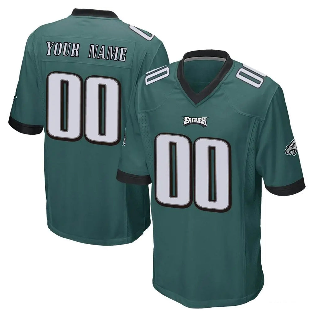 Moorv Custom P.Eagles Team Color Green Home Game Any Name & Numbers Stitched Jerseys
