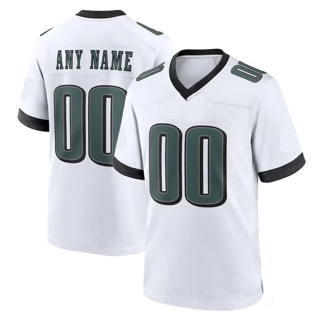 Moorv Custom P.Eagles White Game Home Any Name & Numbers Stitched Jerseys