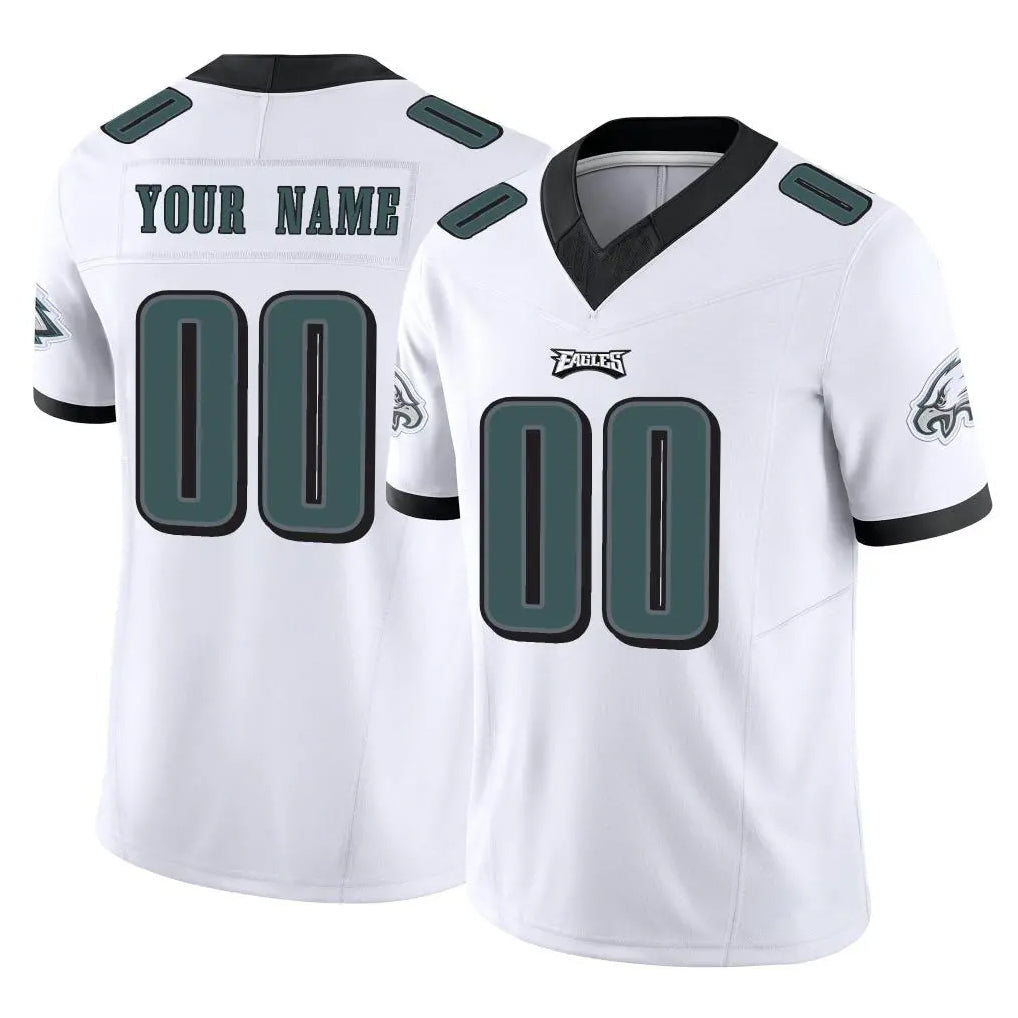 Moorv Custom P.Eagles White Limited Vapor F.U.S.E. Home Game Any Name & Numbers Stitched Jerseys