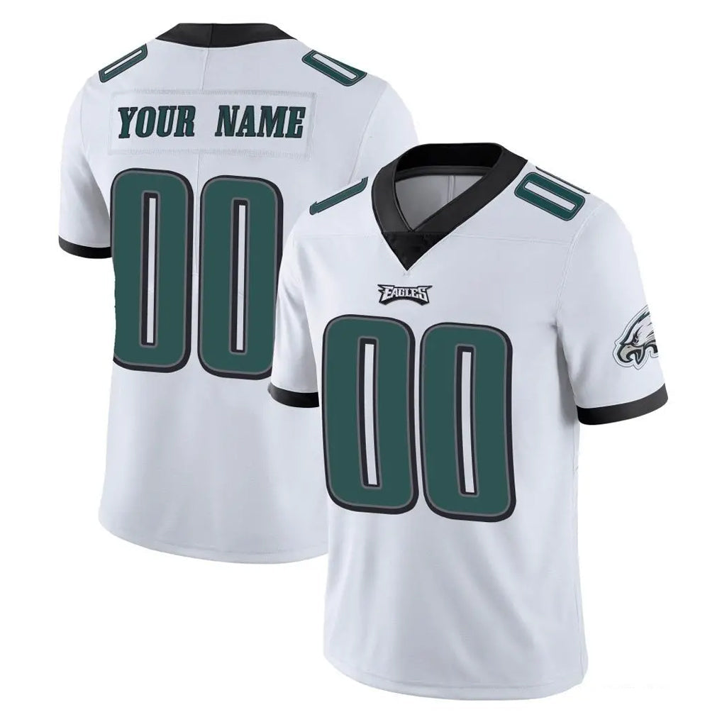 Moorv Custom P.Eagles White Limited Vapor Untouchable Home Game Any Name & Numbers Stitched Jerseys
