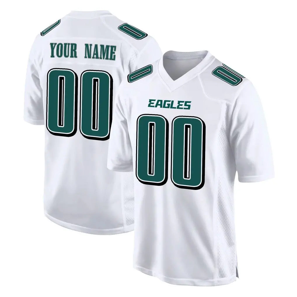 Moorv Custom P.Eagles White Tundra Fashion Home Game Any Name & Numbers Stitched Jerseys