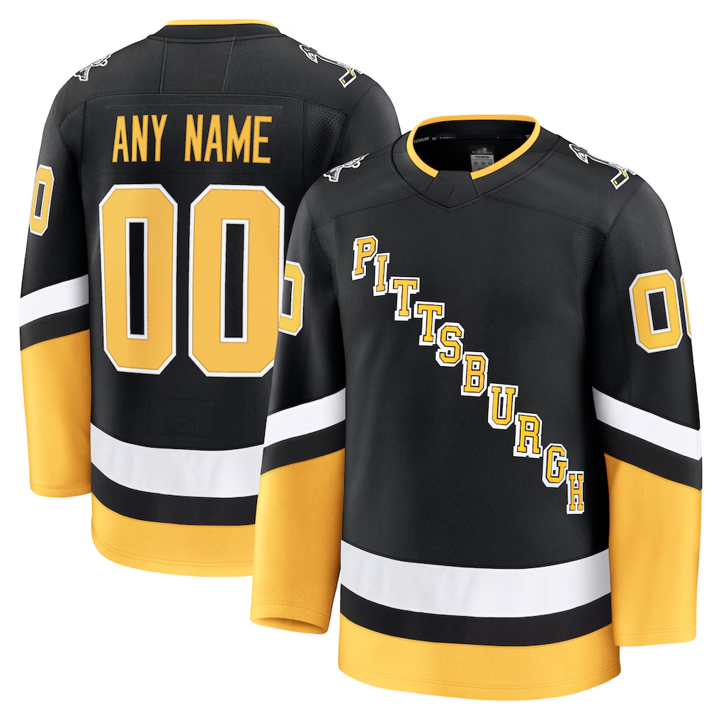 Moorv Custom P.Penguins Black Alternate Premium Jerseys