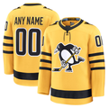 Moorv Custom P.Penguins Gold Alternate Premium Jerseys