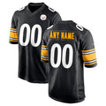 Moorv Custom P.Steelers Black Home Game Any Name & Numbers Stitched Jerseys
