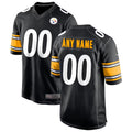 Moorv Custom P.Steelers Black Home Game Stitched Jerseys