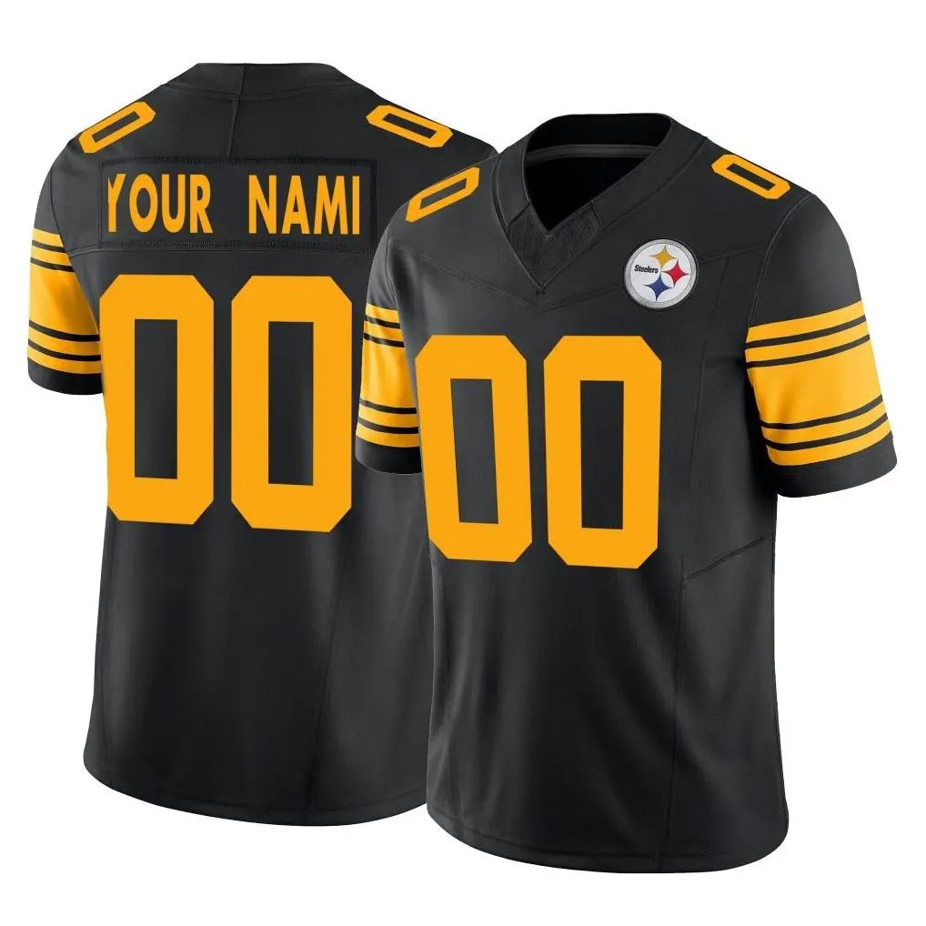 Moorv Custom P.Steelers Black Limited 2nd Alternate Vapor F.U.S.E. Home Game Any Name & Numbers Stitched Jerseys