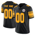 Moorv Custom P.Steelers Black Limited Color Rush Home Game Any Name & Numbers Stitched Jerseys