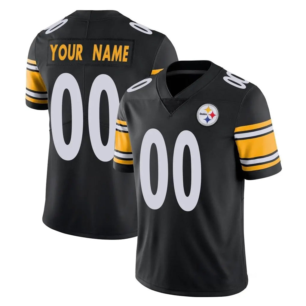 Moorv Custom P.Steelers Black Limited Vapor Untouchable Home Game Any Name & Numbers Stitched Jerseys
