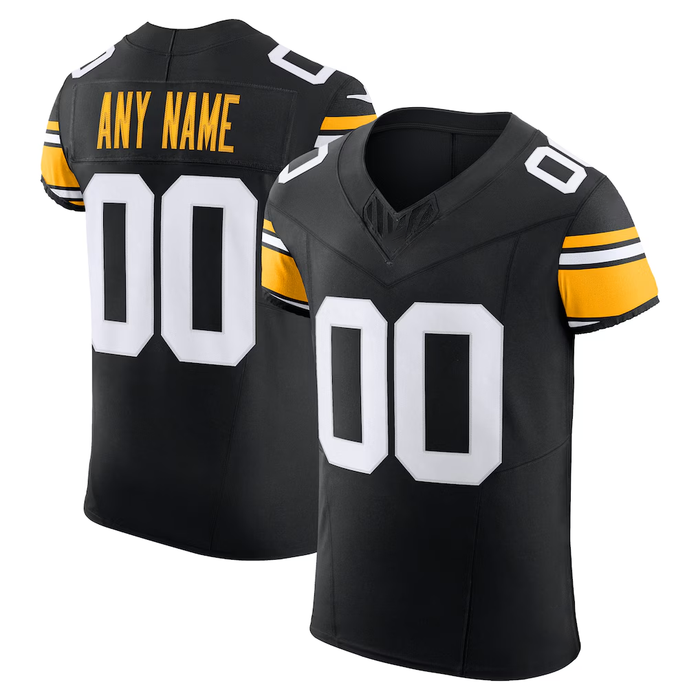 Moorv Custom P.Steelers Black Vapor F.U.S.E. Elite Stitched Jerseys
