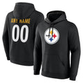 Moorv Custom P.Steelers Black Salute to Service Hoodies Limited Game Any Name & Numbers Stitched Jerseys