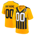 Moorv Custom P.Steelers Gold Alternate 1933 Throwback Game Stitched Jerseys
