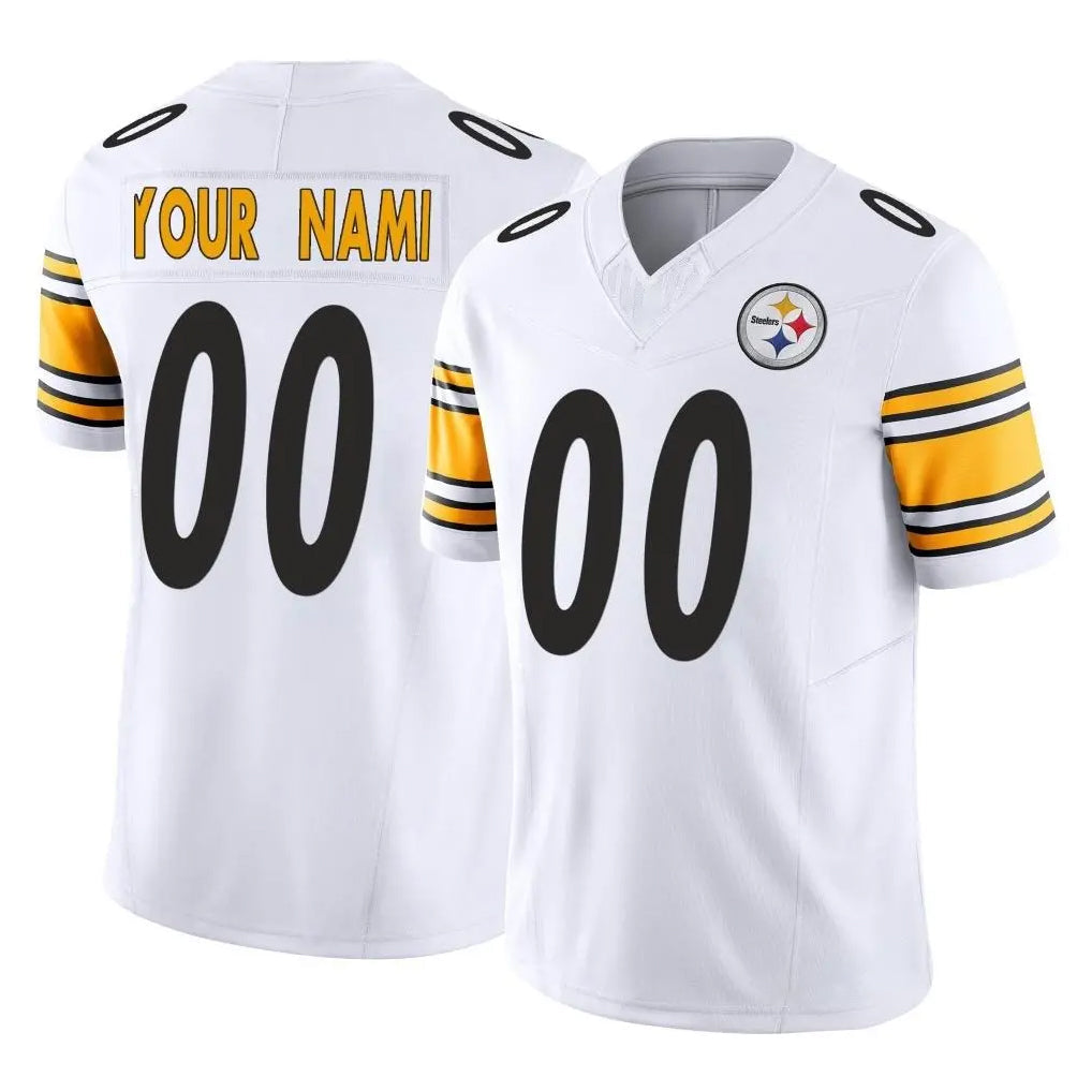 Moorv Custom P.Steelers White Limited Vapor F.U.S.E. Home Game Any Name & Numbers Stitched Jerseys