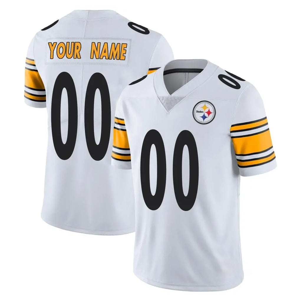 Moorv Custom P.Steelers White Limited Vapor Untouchable Home Game Any Name & Numbers Stitched Jerseys