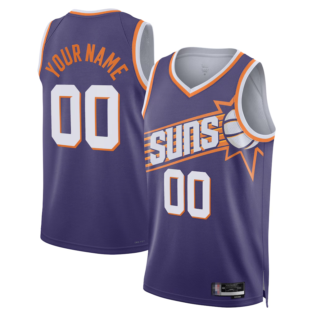 Moorv Custom P.Suns Purple Swingman Stitched Jerseys - Icon Edition