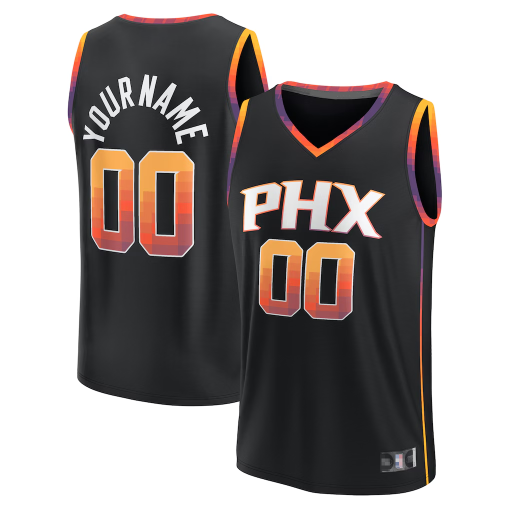 Moorv Custom P.Suns Black Fast Break Replica Stitched Jerseys - Statement Edition
