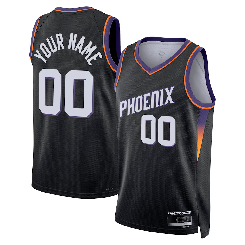 Moorv Custom P.Suns Black Swingman Stitched Jerseys - Statement Edition
