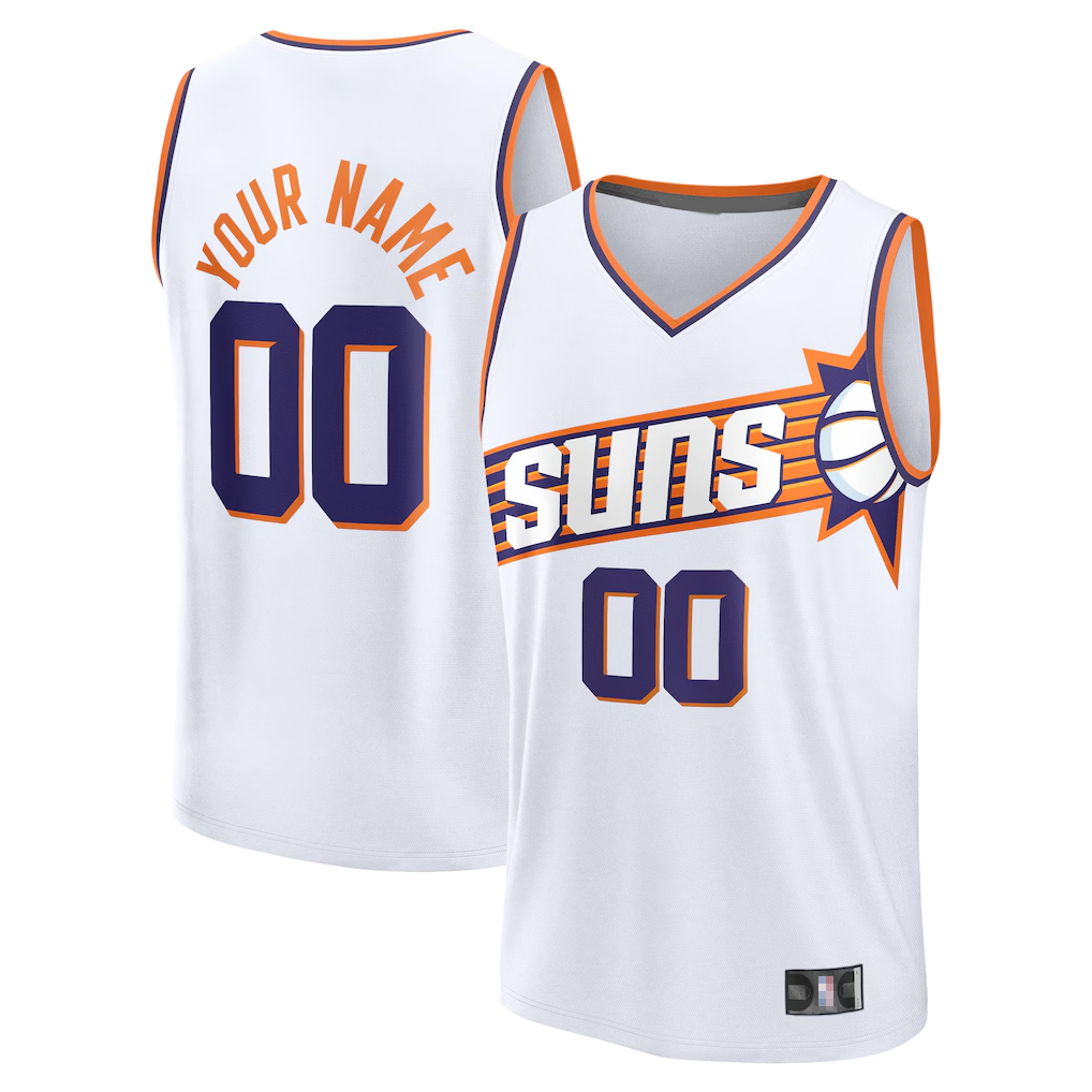 Moorv Custom P.Suns White Fast Break Stitched Jerseys - Association Edition