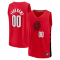 Moorv Custom PT.Blazers Red Fast Break Replica Stitched Jerseys- Statement Edition
