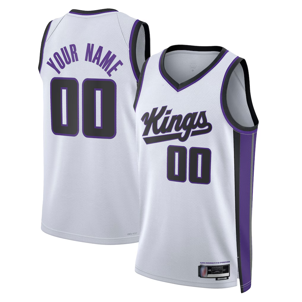 Moorv Custom S.Kings White Swingman Stitched Jerseys - Association Edition