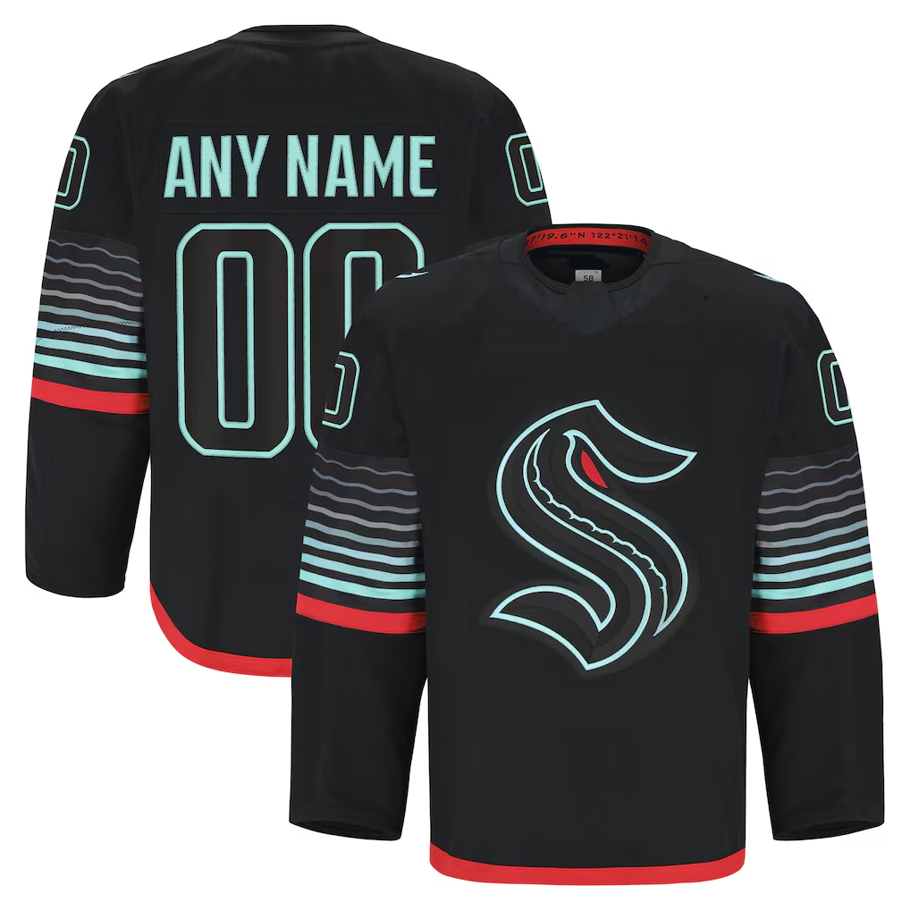 Moorv Custom S.Kraken Black Alternate Authentic Pro Jerseys
