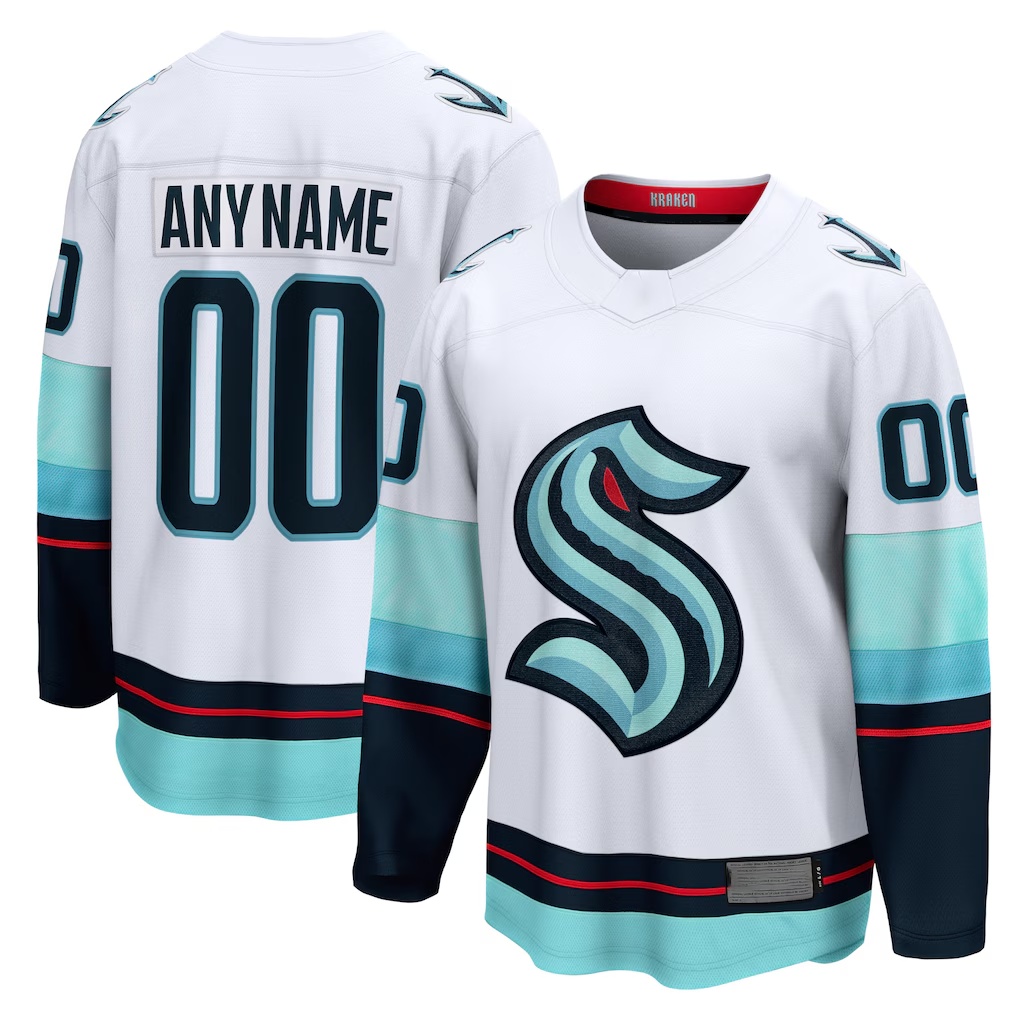 Moorv Custom S.Kraken White Away Breakaway Jerseys
