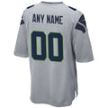 Moorv Custom S.Seahawks Gray Alternate Game Stitched Jerseys