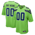 Moorv Custom S.Seahawks Neon Green Alternate Game Stitched Jerseys