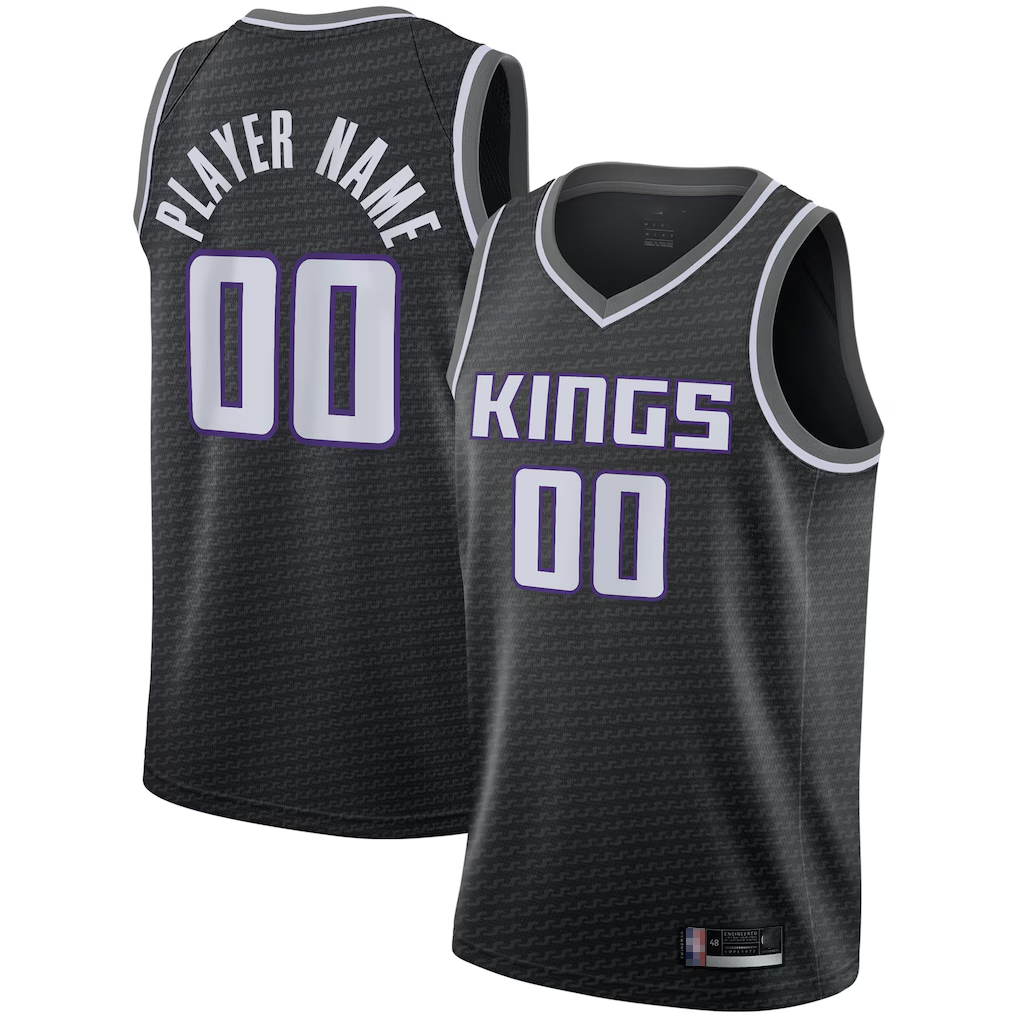 Moorv Custom S.kings Black Swingman Stitched Jerseys - Statement Edition