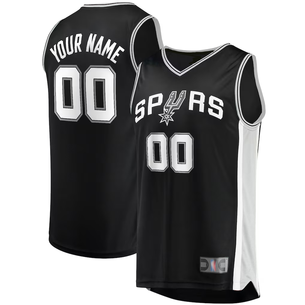 Moorv Custom SA.Spurs Black Swingman Jerseys - Icon Edition