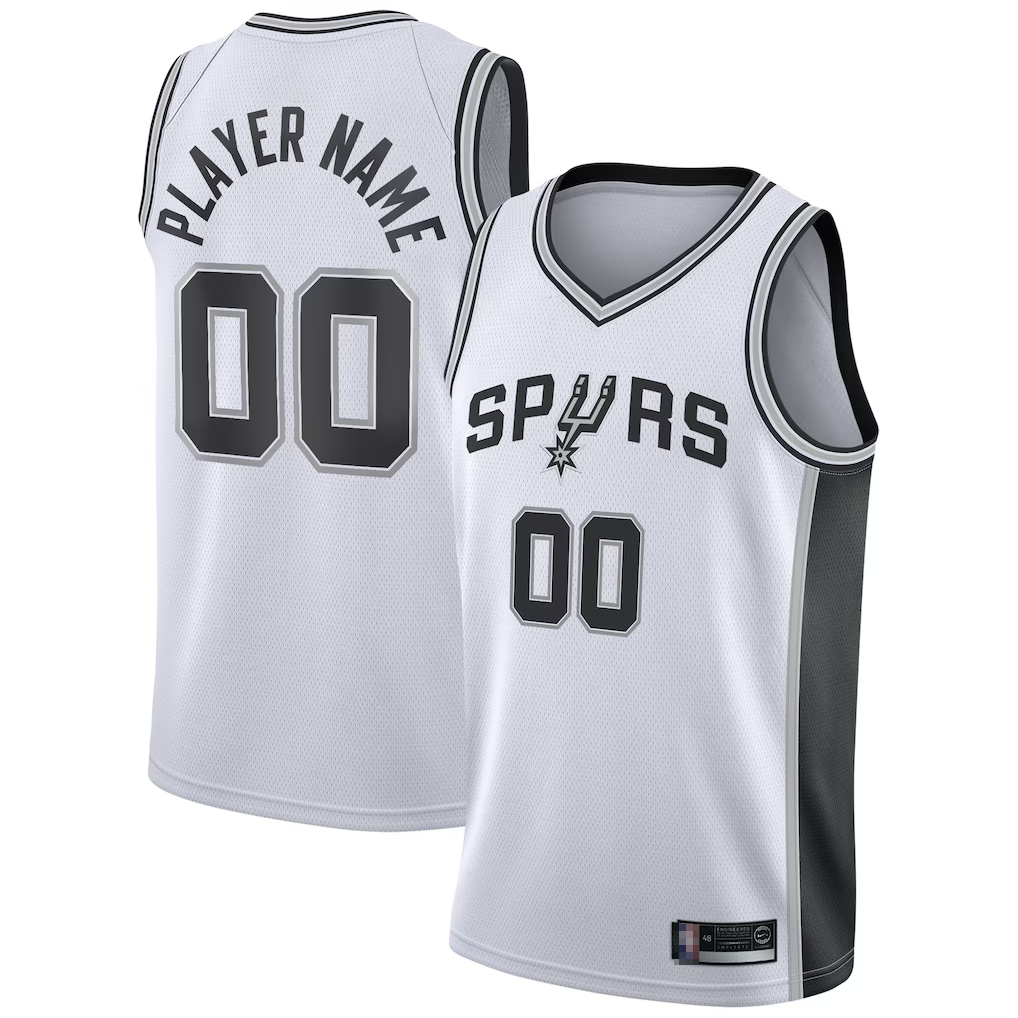 Moorv Custom SA.Spurs White 202021 Swingman Stitched Jerseys- Association Edition