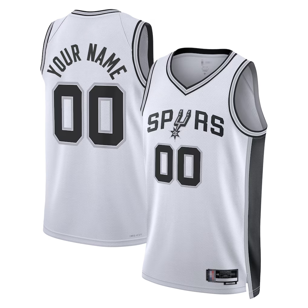 Moorv Custom SA.SpursWhite Swingman Stitched Jerseys- Association Edition
