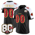 Moorv Custom SF.49ers Black-White Limited 80th Rivalries Collection Home Game Any Name & Numbers Stitched Jerseys