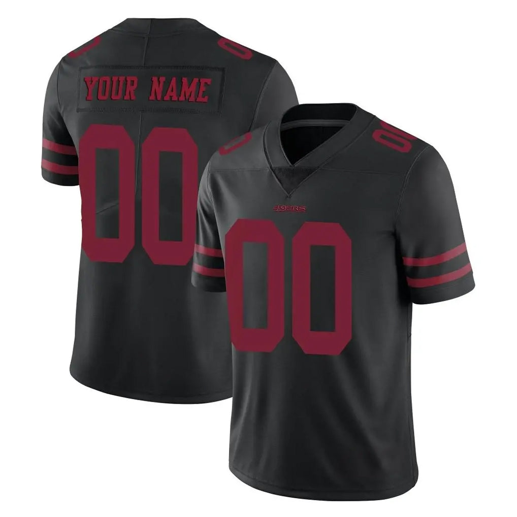 Moorv Custom SF.49ers Black Alternate Limited Vapor Untouchable Home Game Any Name & Numbers Stitched Jerseys