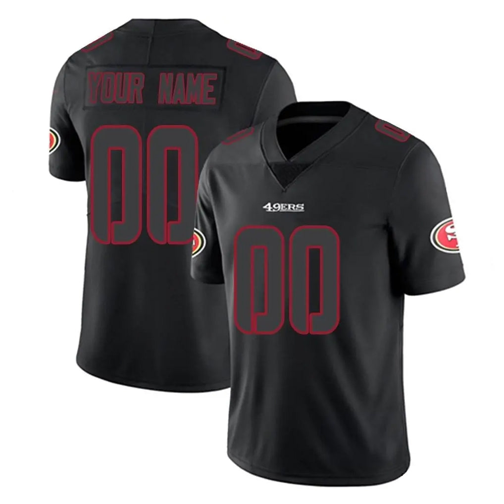 Moorv Custom SF.49ers Black Impact Limited Home Game Any Name & Numbers Stitched Jerseys