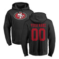 Moorv Custom SF.49ers Black LOGO Pullover Hoodies Home Game Any Name & Numbers Stitched Jerseys